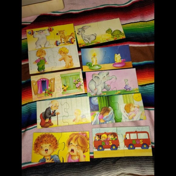 Discovery Toys Vintage Count & Contrast Puzzle Game Made In Spain Good Used Cond - Picture 4 of 10